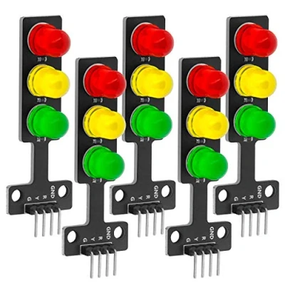 Imagen de AZDelivery 5 x Mini Semaforo LED Modulo de Pantalla DIY Creativo Bricolaje 3.3 5V 8MM Compatible con Arduino E Book Incluido!