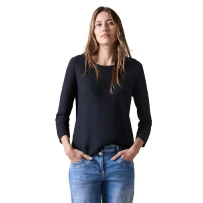 Imagen de CECIL B302720 Camiseta con Textura, Universal Blue, S Mujeres