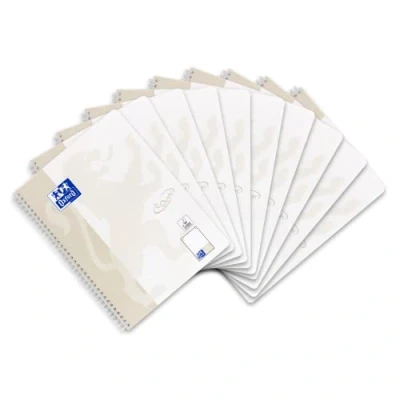Imagen de Oxford Touch Collegeblock A4 Lote de 10 blocs notas (80 hojas), color gris claro
