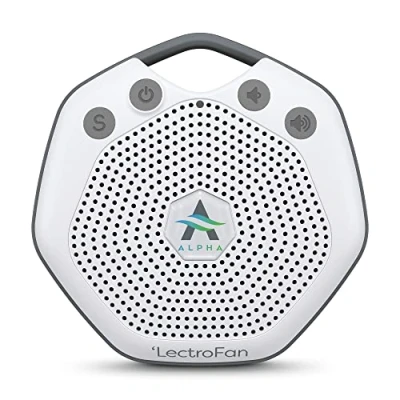 Imagen de Adaptive Sound Technologies LectroFan Alpha Máquina de sonido para bebé blanco dormido, cuarto viaje