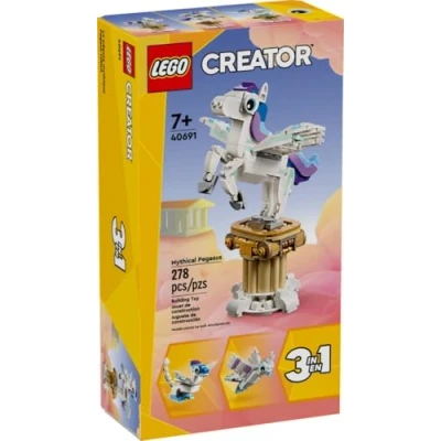 Imagen de LEGO Creator Pegaso mítico 3 en 1, regalo para nietos, niñas y niños, juguetes construir, 40691 (278 piezas)