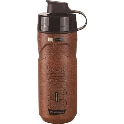 Imagen de POLISPORT 8645500033 Bidón de Agua para Bicicleta con Boquilla Ancha Fabricado en Corcho Bio sin BPA 500ml Color marrón
