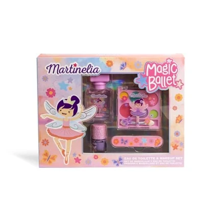Imagen de MARTINELIA Kit de Maquillaje belleza para niñas con diseño hada y EAU Toilette niños Esmalte uñas, sombra ojos Productos no tóxicos