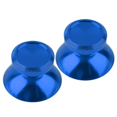 Imagen de Aussel Metal Aluminio Thumbsticks Thumb Grip Stick para PS4 Xbox un Game System Controller 2 en 1 Azul