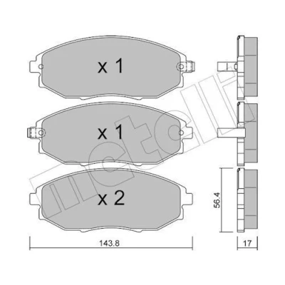 Imagen de Juego de pastillas METELLI 22 0845 0