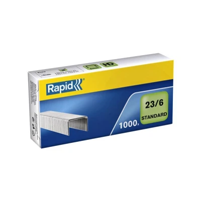 Imagen de RAPID 24869100 Caja 1000 grapas 23/6 mm Standard galvanizada