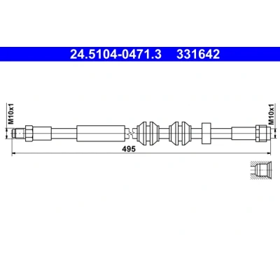 Imagen de Tubo flexible de frenos ATE 24.5104 0471.3