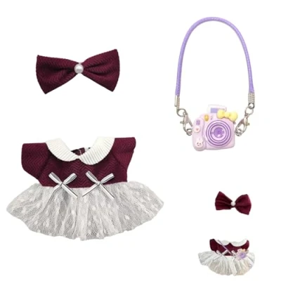 Imagen de AOMAIGAD Ropa de muñeca 17 cm, Labubu Ropa, Peluche cm para Labubu, Disfraces muñecas Niños y Niñas Los Mejores Regalos (F No Incluido con Juguetes Felpa)