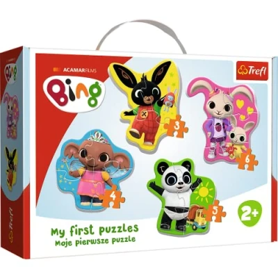 Imagen de Trefl Amigos, Conejo Bing, de 3 a 6 Piezas, 4 Conjuntos, para niños Partir 2 años Puzzle, Color (36085)
