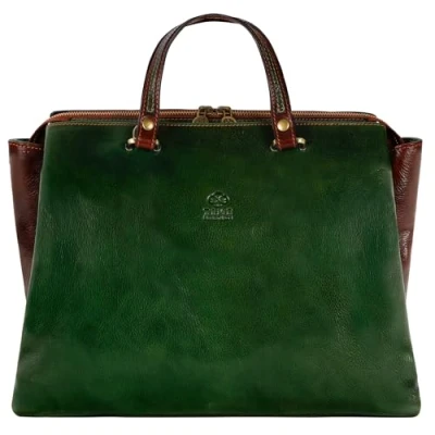 Imagen de Time Resistance Bolso de Mano para Mujer Piel Hecho a en Italia con Cuero Auténtico Vachetta Ideal Todos los Días o Ocasiones Especiales