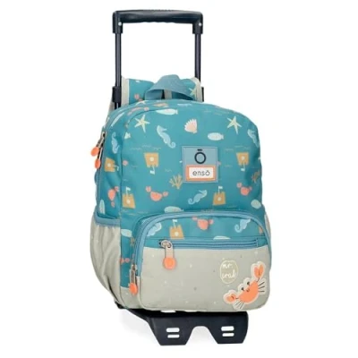 Imagen de Enso Mr Crab Mochila Preescolar con Carro Azul 23x28x10 cms Poliéster 6,44L