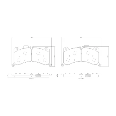 Imagen de BREMBO P 85 183 Juego de pastillas freno preparado para indicador desgaste Chapa antichirridos sin accesorios