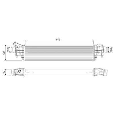 Imagen de VALEO 818697 Intercooler Aluminio sin sensor OPEL: Adam