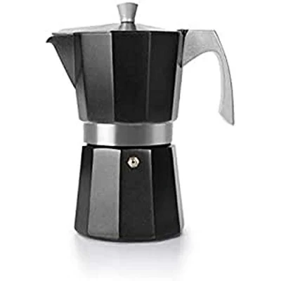 Imagen de IBILI Cafetera express Evva Black, 9 tazas, 450 ml, Aluminio fundido, Apto para inducción