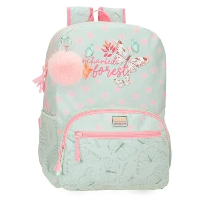 Imagen de MOVOM Enchanted forest Mochila Escolar Adaptable a Carro Verde 31x42x13 cms Poliéster 16,93L