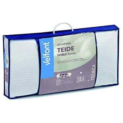 Imagen de Velfont Almohada TEIDE Doble Funda Microfibra firmeza Media Todas Las Medidas (105cm)