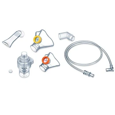 Imagen de Beurer 602.18 Pack de Accesorios para Inhalador IH 58 Kids/IH 58, Nebulizador, Tubo Boca, Mascarilla Silicona Bebe, Niño, Flexible, 10 Filtros