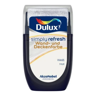 Imagen de Dulux Simply Refresh Pintura para paredes y techos (30 ml), color blanco