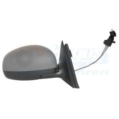 Imagen de espejo retrovisor Van Wezel 7627804 derecha imprimado completo, convexo, ajustable desde interior, Ajuste por cable SKODA: Fabia 2