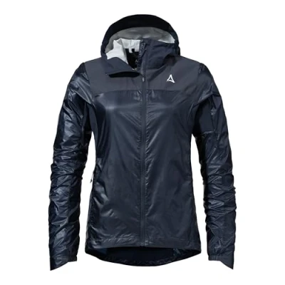 Imagen de Schöffel Hybrid Jkt Flow Trail L Chaqueta de Lluvia, Azul Marino, 40 para Mujer