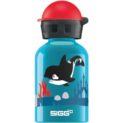 Imagen de SIGG Orca Family cantimplora infantil (0.3 L), botella para niños sin sustancias nocivas y con tapa hermética, ligera de aluminio