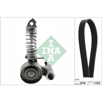 Imagen de INA 529 0336 10 Juego de correas trapeciales poli V Revisar/sustituir poleas libres del alternador OPEL: Astra J Hatchback, Sports Tourer