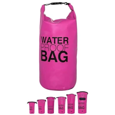 Imagen de DonDon Dry Bag Bolsa Impermeable 2l, 5l, 10l, 15l, 20l, 30l con Bandolera Rosa Fucsia 30 litro