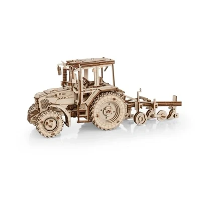 Imagen de EWA Eco Wood Art ARADO 3D de Madera Rompecabezas para Adultos y Adolescentes, 14+ Montaje sin pegamento 325 Piezas, Color natuurlijk, Medium (Tractor BELARUS 82.3 with PLOW)