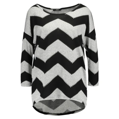 Imagen de ONLY Onlelcos Jersey de punto Light grey melange/black, Mujer, Talla: Medium, melange/black