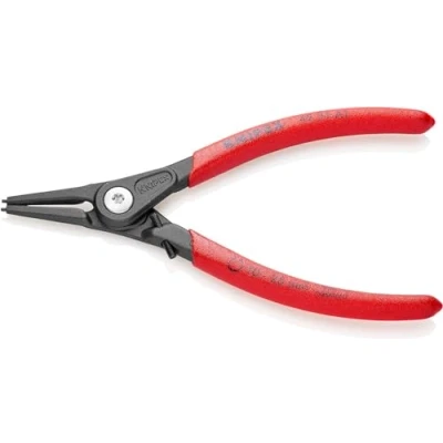Imagen de Knipex Alicate de precisión para arandelas exteriores ejes con protección contra la sobreexpansión gris atramentado, recubiertos plástico antideslizante 140 mm 49 31 A1