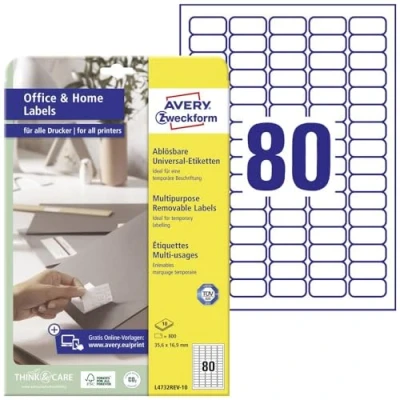 Imagen de Avery L4732REV 10 Blanco etiqueta para impresora autoadhesiva de Etiquetas