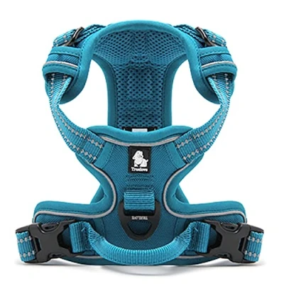Imagen de WINHYEPET True Love Arnés para Perros sin tirón Chaleco con Clip Frontal Arneses Coche Ajustables asa Cuatro Puntos de Ajuste Material Oxford Acolchado Reflectante, TLH5651