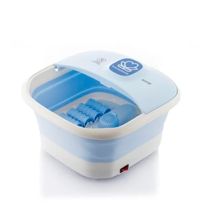 Imagen de InnovaGoods® Spa para pies Plegable 10 Litros, masajeador de burbujas con vibración y calentador agua por infrarrojos, rodillos, puntos presión sensación alivio, descanso, relajación.