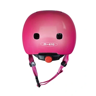 Imagen de Casco Micro® v2 Ultraligero 320gr, Luz Seguridad, y Almohadilla Interior de una Sola Pieza (Talla M (52 56 cm), Frambuesa)