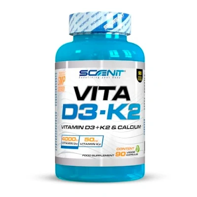 Imagen de Vitamina d3 y k2 4000 UI Contribuye al sistema inmunitario, huesos músculos. Favorece la absorción del calcio 90 cápsulas vegetales 3 meses de Vitamin D vegana