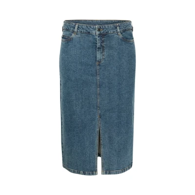 Imagen de Kaffe Curve Diana Falda vaquera, Mujer, Talla: 50, Blue denim