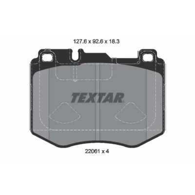 Imagen de TEXTAR 2206103 Juego de pastillas freno preparado para indicador desgaste con accesorios MERCEDES BENZ: GLC SUV, Clase E Berlina, Coupé