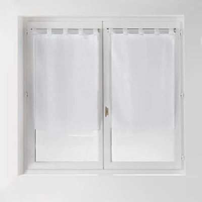 Imagen de douceur d&#039;Intérieur Dandy par Derecha Trabillas 2 x 60 120 cm Vela Hilos Copas poliéster cm, poliéster, Blanco, 120x60x1