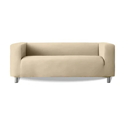 Imagen de Funda de sofá Modelo Klippan Brazos Sofa Altos Tejido elástico Suave New York Color 01 Marfil
