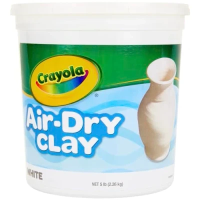 Imagen de Crayola cubo de arcilla seca al aire, sin hornear para niños, alternativa modelada, resellable 5 libras, color blanco