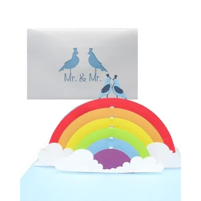 Imagen de &#039;3d carte de mariage&quot;Gay Wedding Birds in Love&quot; Pop Up&quot;Mr. &amp; Mr. comme d&#039;invitation, d&#039;invitation cadeau Symbole mariage