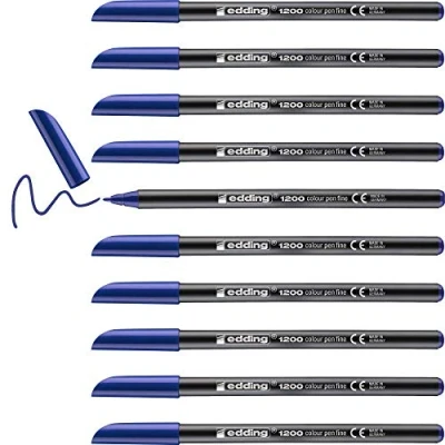 Imagen de Rotulador edding punta fibra 1200 azul n.3 redonda 0.5 mm