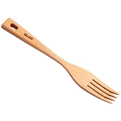 Imagen de Ibili Tenedor Madera 22 CM, Stainless Steel, marrón