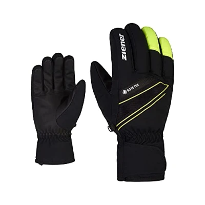 Imagen de Ziener Gunar Guantes de esquí para Hombre, Impermeables, Transpirables, cálidos, Gore Tex, Color Negro y Amarillo, 7