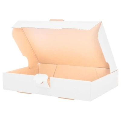 Imagen de 200 maxi cartas cajas de envío plegables cartón plegable carta 240 x 160 45 mm, blanco, MB 3 cajas, embalaje carta, para