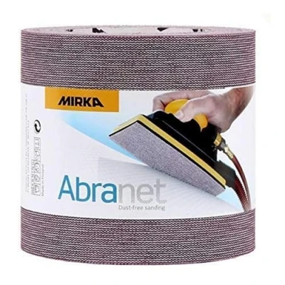 Imagen de Mirka Abranet rollo de lijado neto 115 mm x 10 m Velcro / grano P600 1 para lijar madera, masilla, barniz, plástico 545BY001613R