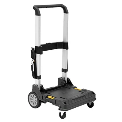 Imagen de DEWALT DWST1 71196, Trolley, Sistema de transporte para almacenamiento TSTAK, 2 ruedas giratorias 360º con freno y fijas Ø 180mm, Alta resistencia, Capacidad máxima 100 kg