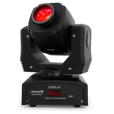Imagen de Audibax Boston 60 Cabeza Móvil LED Spot de 60W Luz DMX para Discoteca Foco Profesional 1 Blanca y 7 Colores Flash con Múltiples Modos Control Iluminación Escenario