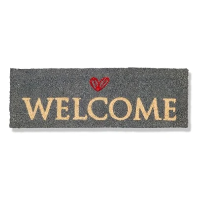 Imagen de ASTRA Felpudo Interior Welcome atrapa Suciedad Antideslizante de Coco Antibacteriano Resistente Puerta 25x75 cm Control Polvo 100%