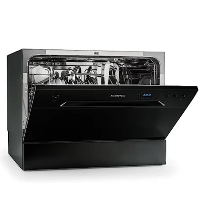 Imagen de Klarstein Lavavajillas Sobremesa Pequeño, Mini 8 Cubiertos, Portatil Encimera Silencioso, Lavaplatos con 6 Programas de Lavado, Compacto para Casa y Oficina